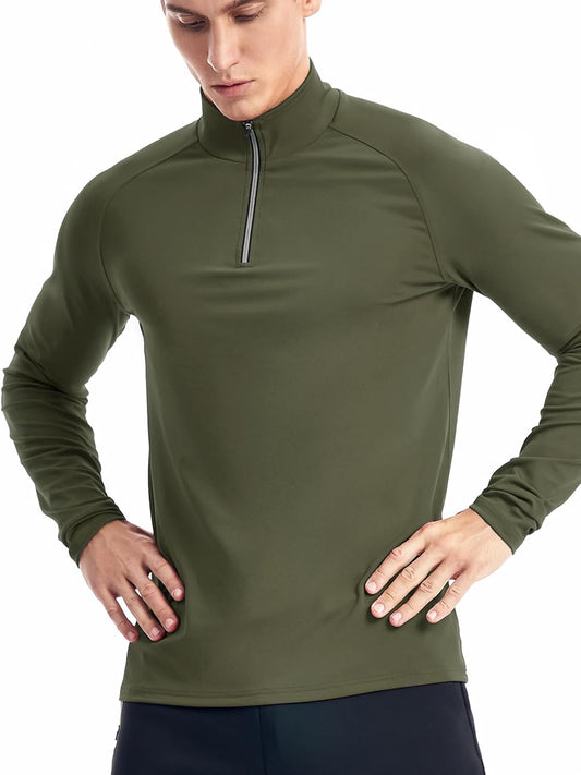 1/4 Zip Pullover Running Shirt For Men