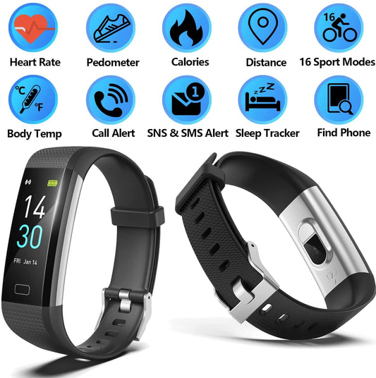 2024 Fitness Tracker, with Step Counter/Calorie/Stopwatch, Activity Tracker, with Heart Rate Monitor, IP6