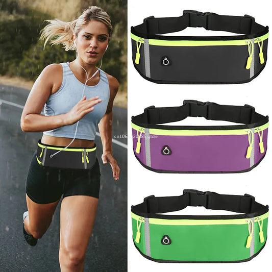 SPhone Case Waist Bag for Women And Men Waterproof Comfortable Cycling Running Bag Safty Reflective Tape Sport Belt