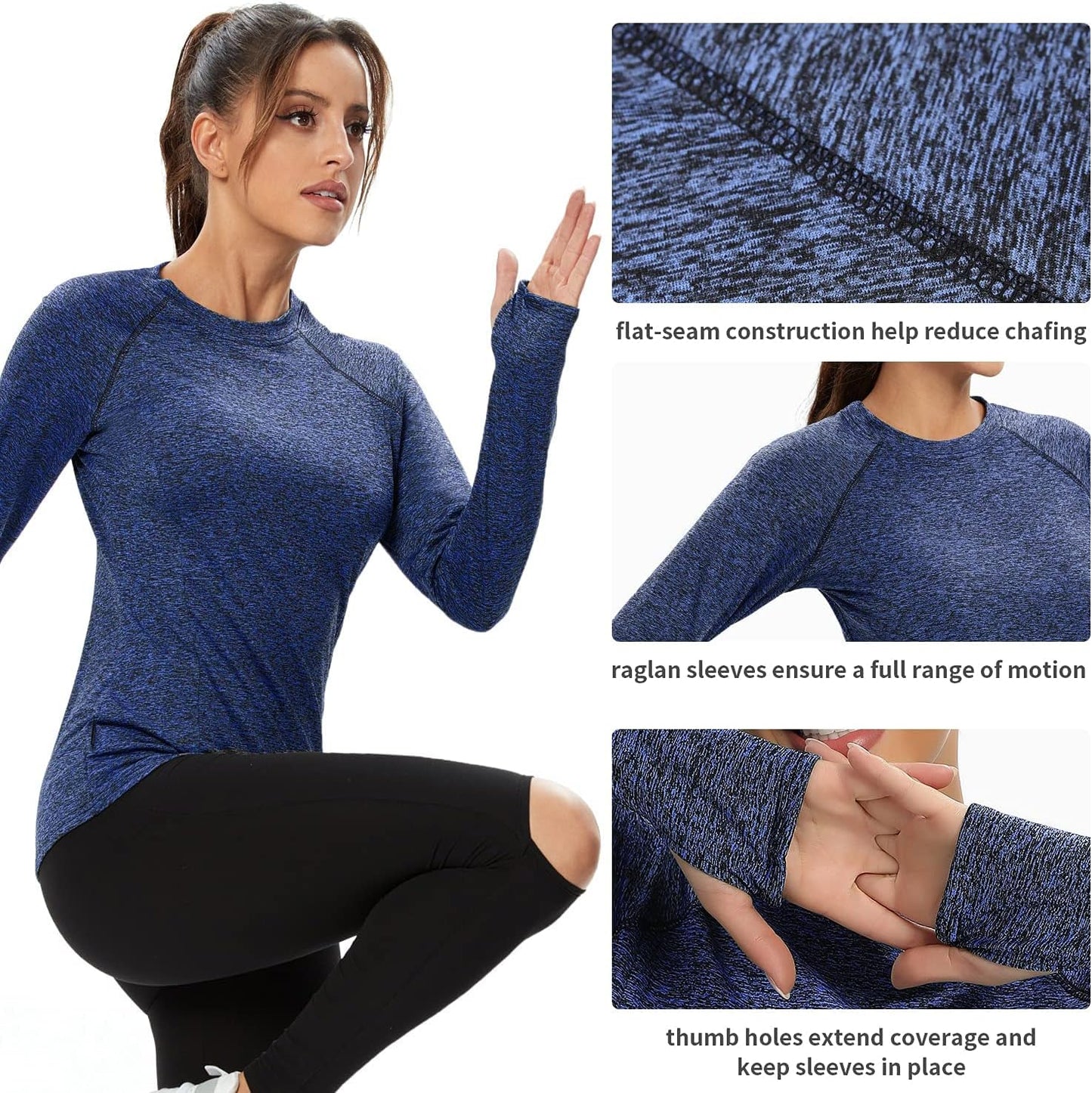 Long Sleeve Running Shirt with Thumb Holes (women)