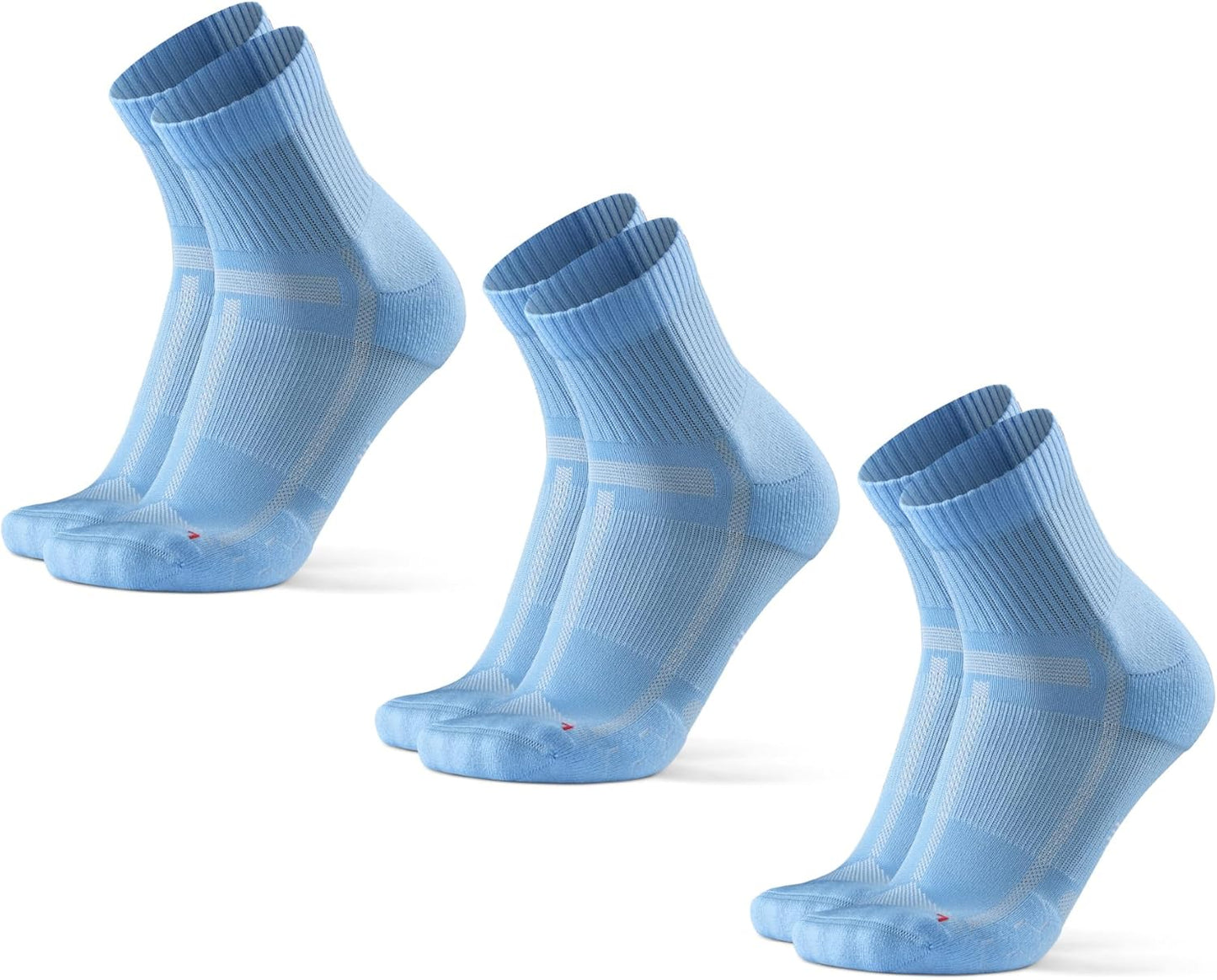 Cushioned Running Socks for Long Distances, Quarter Length, Anti-Blister for Men & Women, 3 and 5 Pack