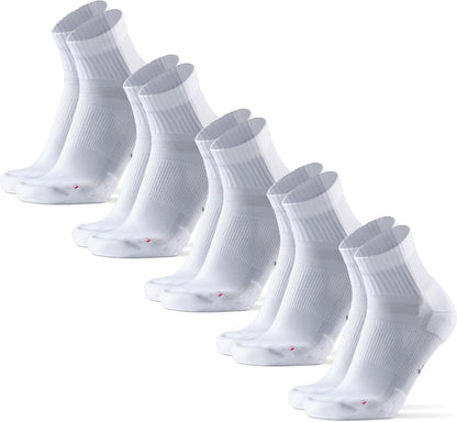 Cushioned Running Socks for Long Distances, Quarter Length, Anti-Blister for Men & Women, 3 and 5 Pack