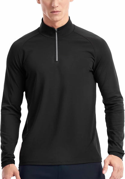 1/4 Zip Pullover Running Shirt For Men
