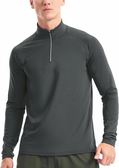 1/4 Zip Pullover Running Shirt For Men