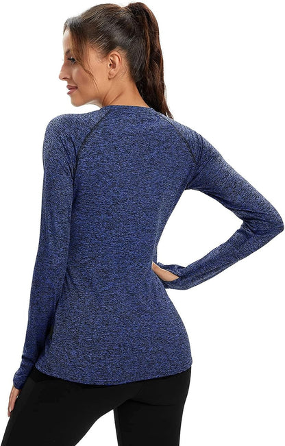  Long Sleeve Running Shirt with Thumb Holes (women)