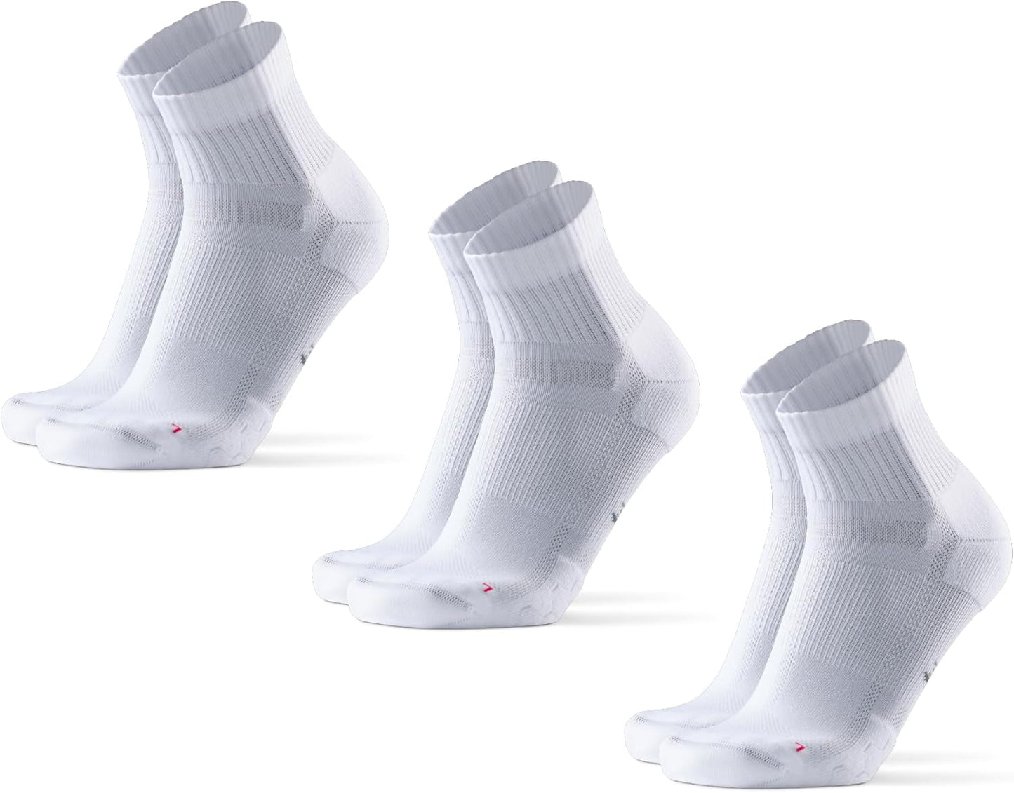 Cushioned Running Socks for Long Distances, Quarter Length, Anti-Blister for Men & Women, 3 and 5 Pack